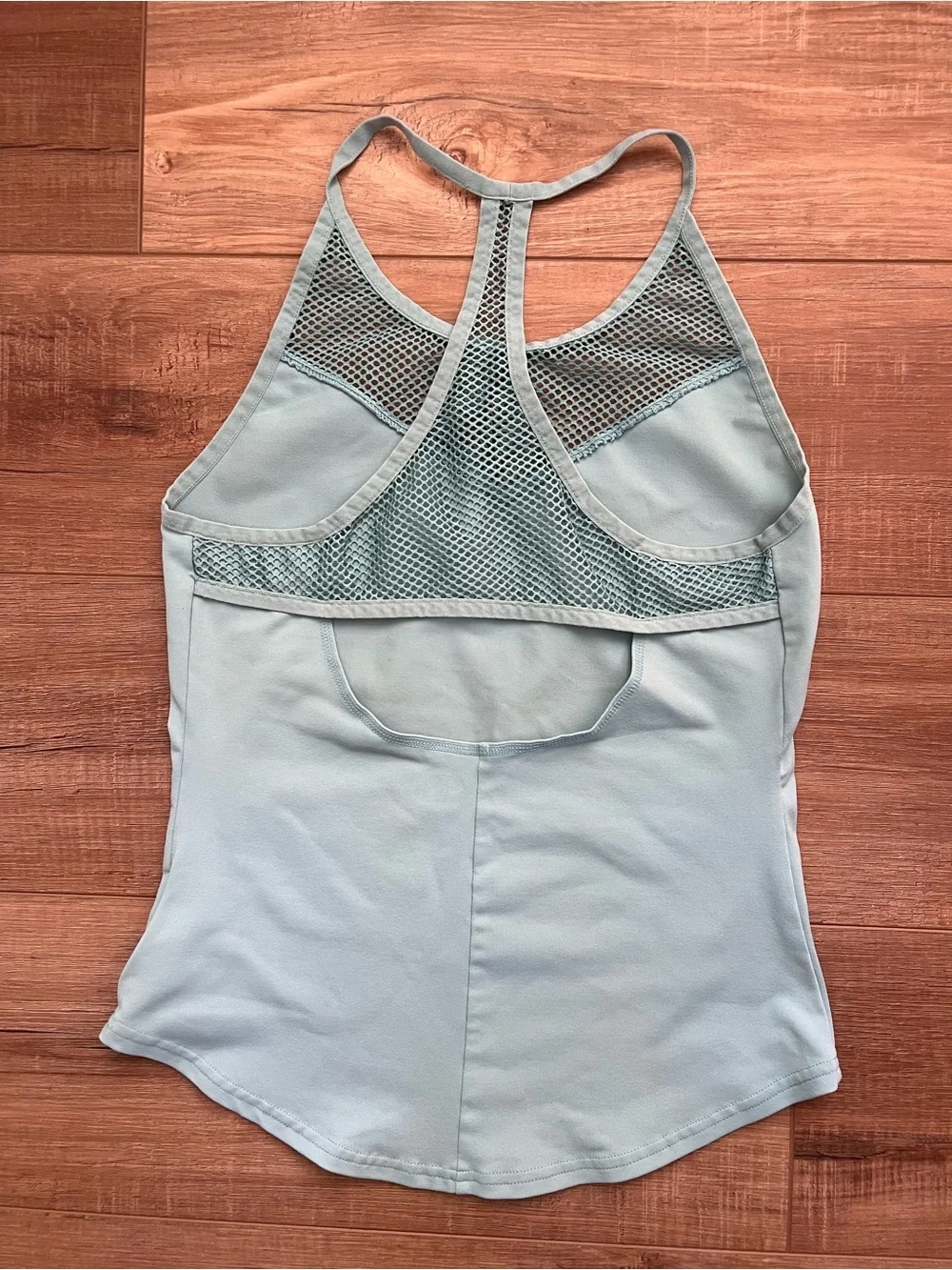 Alo Yoga Elite Tank Top Light Blue Mesh Size Small